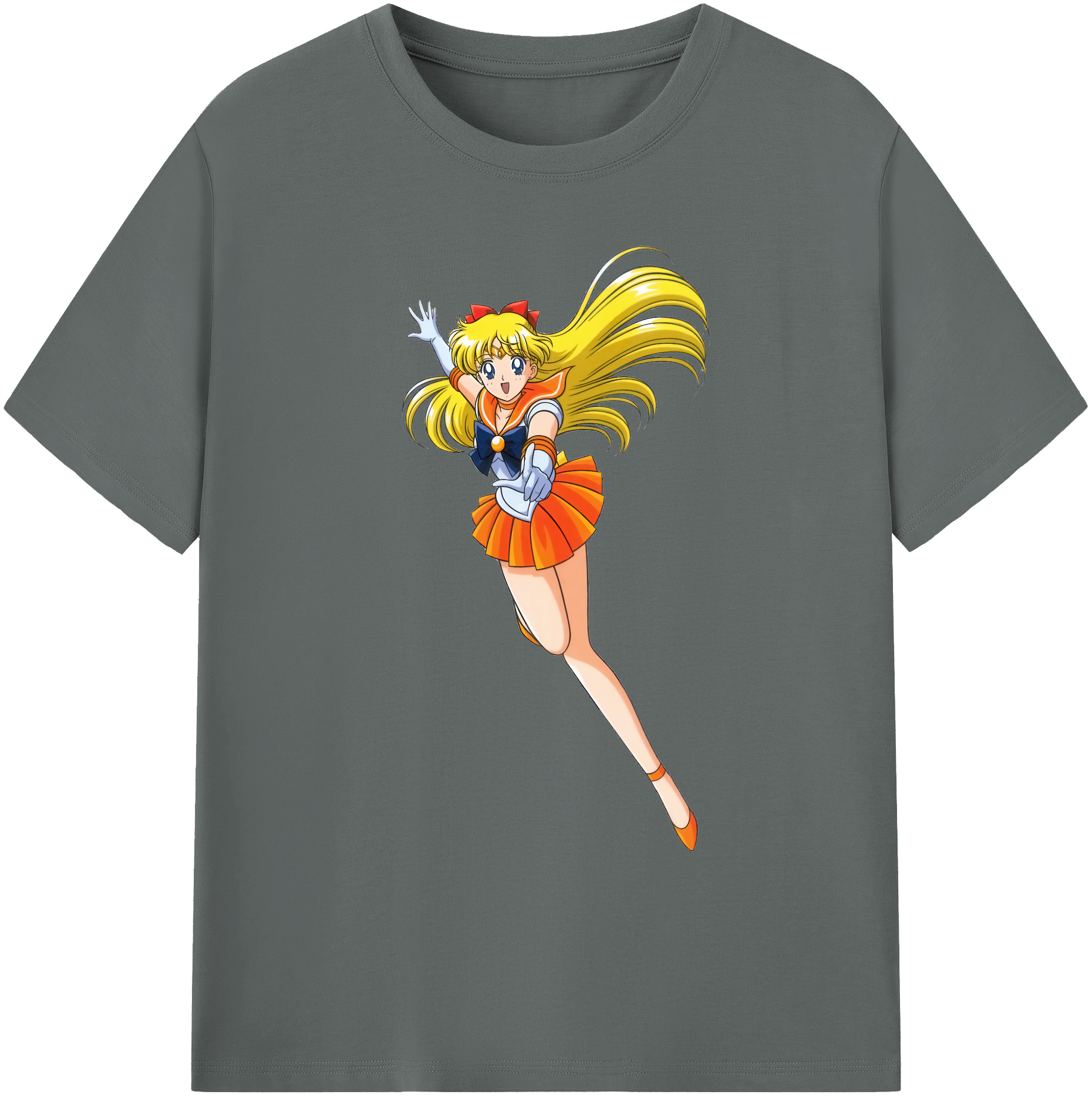 （画像用） 美少女戦士セーラームーン 愛野 美奈子 あいの みなこ Sailor Moon Aino Minako 綿100％ メンズ半袖Tシャツ｜肌触りやわらか＆通気性